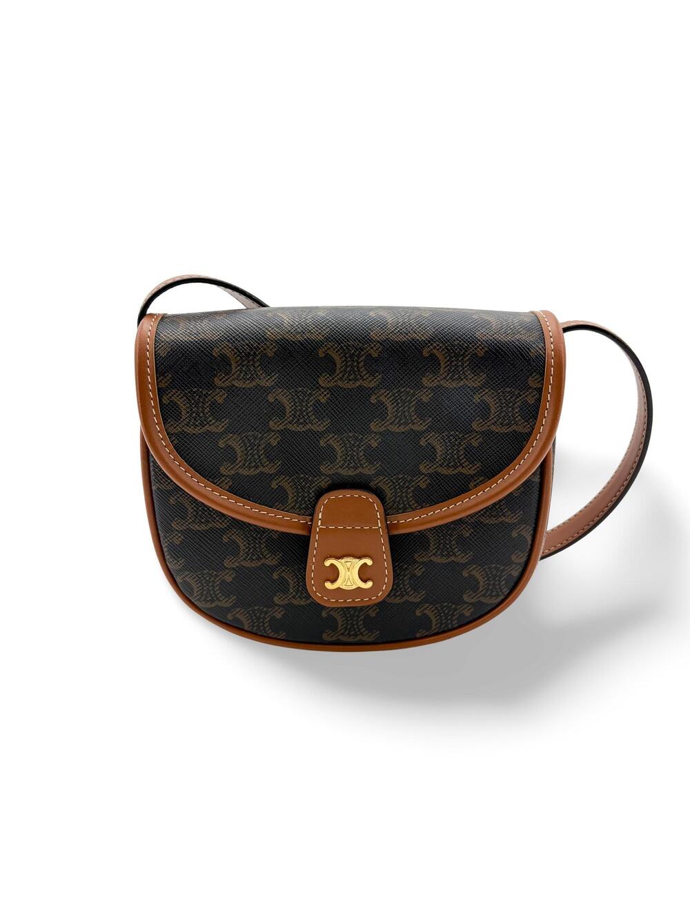 Celine Small Besace Triomphe Canvas & #363890C61B